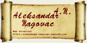 Aleksandar Magovac vizit kartica